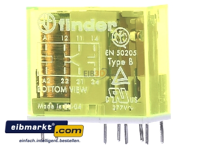 Front view Finder 50.12.9.024.1000 Switching relay DC 24V 8A
