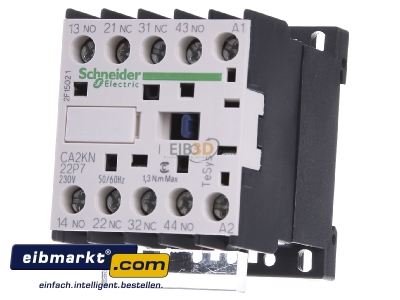 Front view Schneider Electric CA2KN22-P7 Contactor relay 230VAC 2NC/ 2 NO
