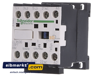 Frontansicht Schneider Electric LC1K0601P7 Schtz 6A 230V 50/60HZ 