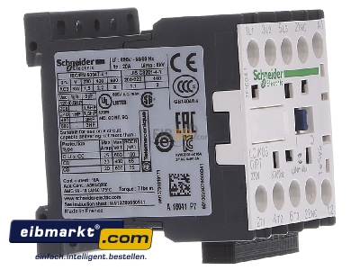 View on the left Schneider Electric LC1K0601P7 Magnet contactor 6A 230VAC 
