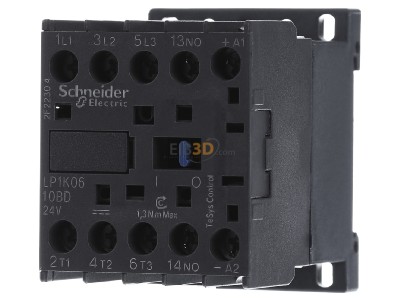 Front view Schneider Electric LP1K0610BD Magnet contactor 6A 24VDC 
