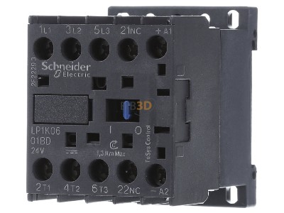 Front view Schneider Electric LP1K0601BD Magnet contactor 6A 24VDC 

