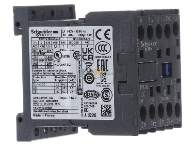 Ansicht links Schneider Electric LP1K0601BD Leistungsschtz 6A 24V GS 