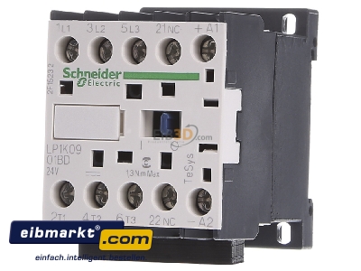 Front view Schneider Electric LP1K0901BD Magnet contactor 9A 24VDC
