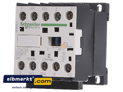 Front view Schneider Electric LC1K09008P7 Magnet contactor 9A 230VAC
