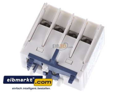 Top rear view Schneider Electric LA1KN04 Auxiliary contact block 0 NO/4 NC
