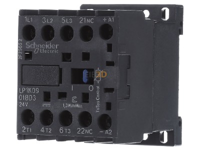 Front view Schneider Electric LP1K0901BD3 Magnet contactor 9A 24VDC 
