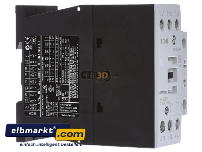 View on the left Eaton (Moeller) DILM25-10(230V50/60H Magnet contactor 25A 230VAC 
