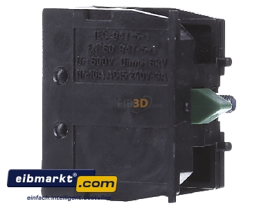View on the left Schneider Electric ZB2BE101 Auxiliary contact block 1 NO/0 NC
