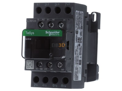 Front view Schneider Electric LC1DT25P7 Magnet contactor 12A 230VAC 
