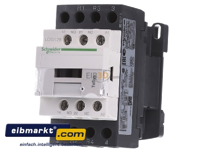 Front view Schneider Electric LC1D128E7 Magnet contactor 12A 48VAC - 
