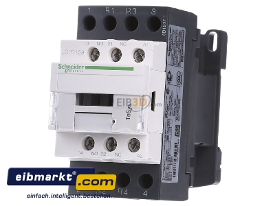 Front view Schneider Electric LC1D128P7 Magnet contactor 12A 230VAC - 
