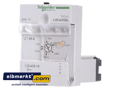 Front view Schneider Electric LUCA05BL Tripping bloc for circuit-breaker 5A - 
