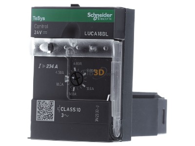 Front view Schneider Electric LUCA18BL Tripping bloc for circuit-breaker 18A 
