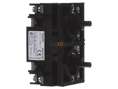 View on the left Schneider Electric XESD1281 Auxiliary contact block 1 NO/0 NC 
