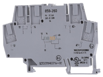 Back view WAGO 859-390 Switching relay DC 24V 3A 
