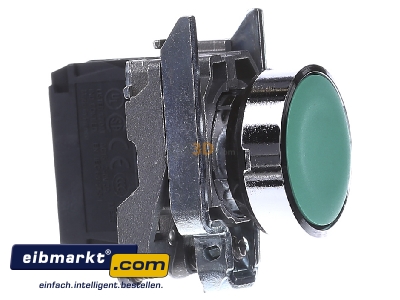Ansicht links Schneider Electric XB4BA31 Drucktaster flach, gn, 1S 