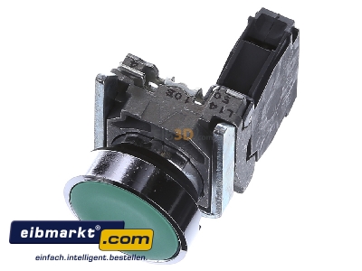 Ansicht oben vorne Schneider Electric XB4BA31 Drucktaster flach, gn, 1S 