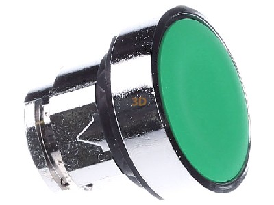 View on the left Schneider Electric ZB4BA3 Push button actuator green IP66 
