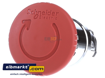 Frontansicht Schneider Electric ZB4BS844 Not-Aus-Taster rt, D=40 berl.Dreh. 