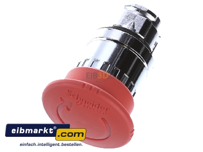 Ansicht oben vorne Schneider Electric ZB4BS844 Not-Aus-Taster rt, D=40 berl.Dreh. 