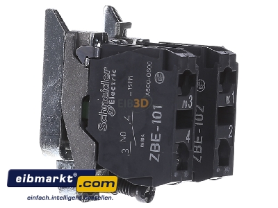 View on the right Schneider Electric ZB4BZ105 Auxiliary contact block 1 NO/1 NC
