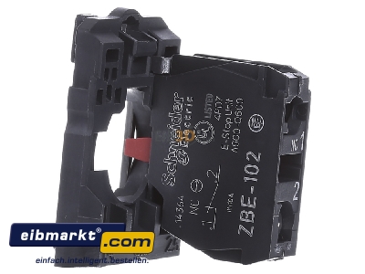View on the right Schneider Electric ZB5AZ102 Auxiliary contact block 0 NO/1 NC
