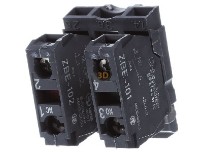 Ansicht hinten Schneider Electric ZB5AZ105 Hilfsschalterblock 1S 1, schraubanschl 