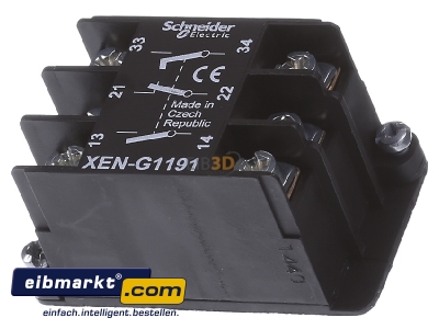 Frontansicht Schneider Electric XENG1191 Hilfsschalter S+ STUFE 2 1S 