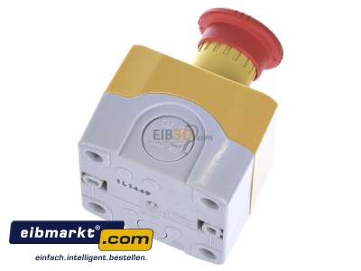 Top rear view Schneider Electric XALK178E Emergency stop complete IP65
