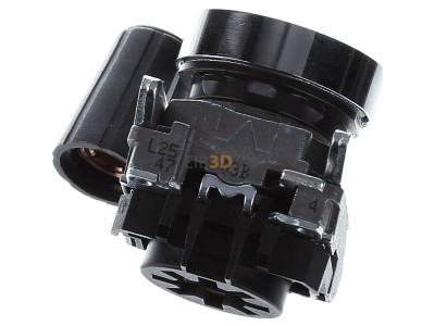 Ansicht oben hinten Schneider Electric ZB4BD912 Frontelement f.Poti 6mm Achse 