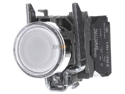 Frontansicht Schneider Electric XB4BW31B5 Leuchtdrucktaster 1S1 ws LED-M. 24V 