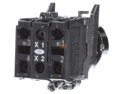 Ansicht hinten Schneider Electric XB4BW31B5 Leuchtdrucktaster 1S1 ws LED-M. 24V 