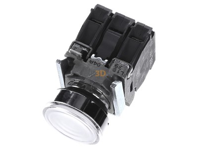 Ansicht oben vorne Schneider Electric XB4BW31B5 Leuchtdrucktaster 1S1 ws LED-M. 24V 