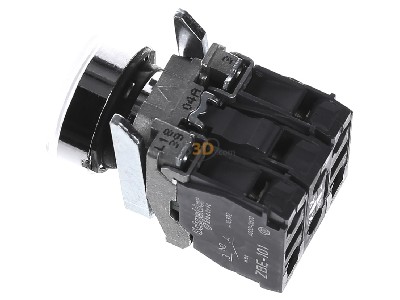 Ansicht oben rechts Schneider Electric XB4BW31B5 Leuchtdrucktaster 1S1 ws LED-M. 24V 