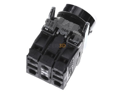 Ansicht oben hinten Schneider Electric XB4BW31B5 Leuchtdrucktaster 1S1 ws LED-M. 24V 