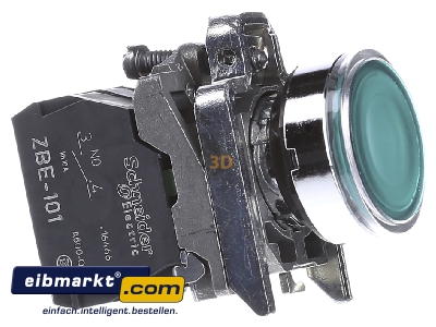 Ansicht links Schneider Electric XB4BW33B5 Leuchtdrucktaster 1S1 gn LED-M. 24V 