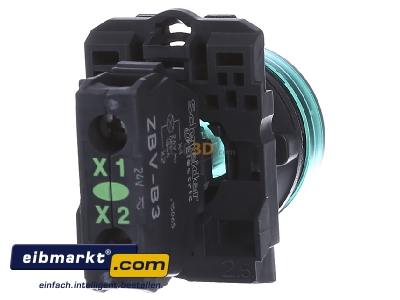 Ansicht hinten Schneider Electric XB5AVB3 Leuchtmelder gn, LED-Modul 24V 