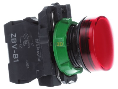 Ansicht links Schneider Electric XB5AVB4 Leuchtmelder rt, f.LED-Modul 24V 