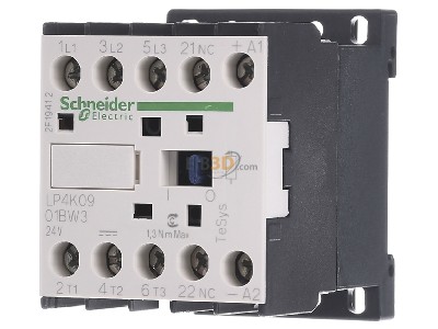 Front view Schneider Electric LP4K0901BW3 Magnet contactor 9A 24VDC 
