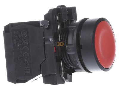 View on the left Schneider Electric XB5AA42 Complete push button red 
