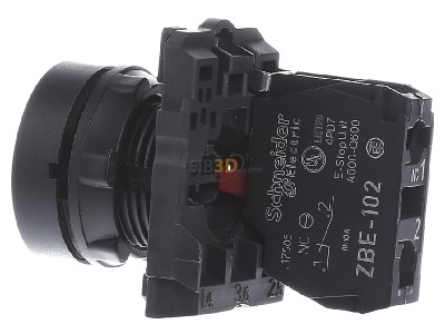 Ansicht rechts Schneider Electric XB5AA42 Drucktaster flach, rt, 1 