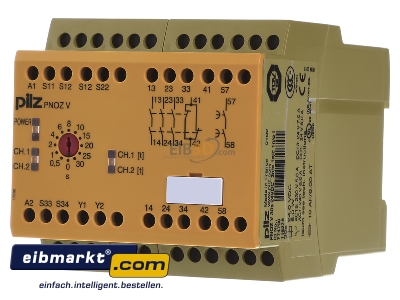 Front view Pilz PNOZ V 30s 24VDC Safety relay DC
