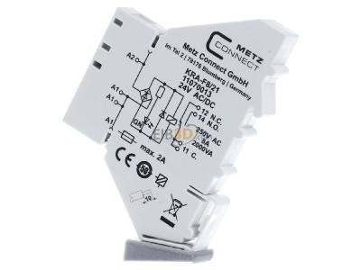 View on the right Metz KRA-F8/21 1W Switching relay AC 24V DC 24V 
