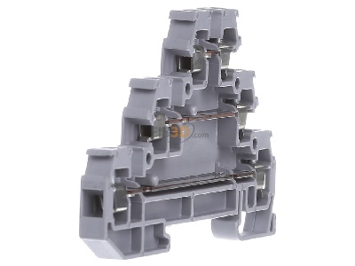Ansicht links ABB D 2,5/6 DA Dreistockklemme grau 