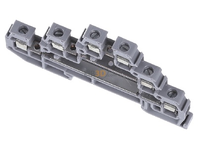 Ansicht oben vorne ABB D 2,5/6 DA Dreistockklemme grau 