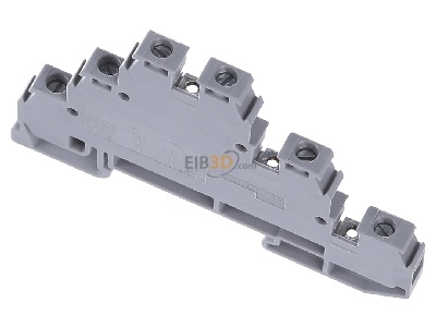 Ansicht oben hinten ABB D 2,5/6 DA Dreistockklemme grau 