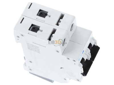 Ansicht oben links Eaton FAZ-C6/2 Leitungsschutzschalter C 6A, 2p 