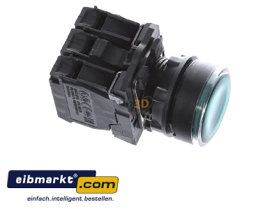 Ansicht oben links Schneider Electric XB5AW33B5 Leuchtdrucktaster gn LED MODUL 24V/1S,1 