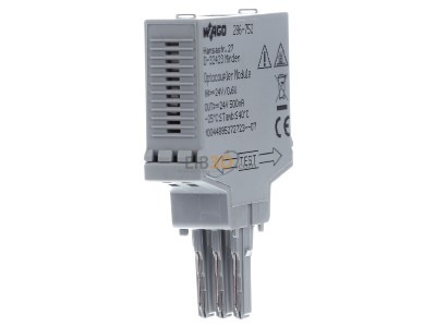 Ansicht links WAGO 286-752 Optokoppler-Baustein 24V/24VDC 500mA 